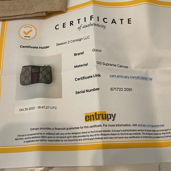 NWOT Gucci Ophidia Coin Pouch With Key Chain - Picture 11 of 11